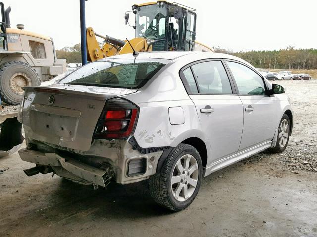 3N1AB6AP2CL691555 - 2012 NISSAN SENTRA 2.0 SILVER photo 4