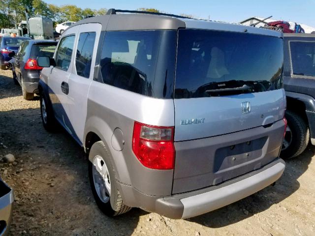 5J6YH28583L050911 - 2003 HONDA ELEMENT EX GRAY photo 3