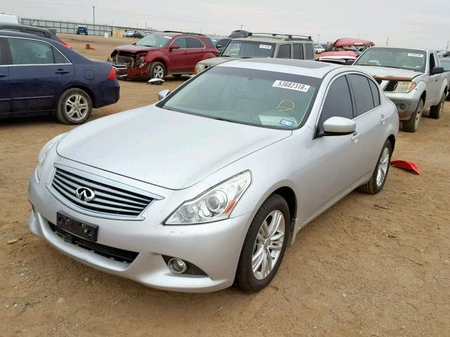 JN1CV6AR8DM358852 - 2013 INFINITI G37 SILVER photo 2