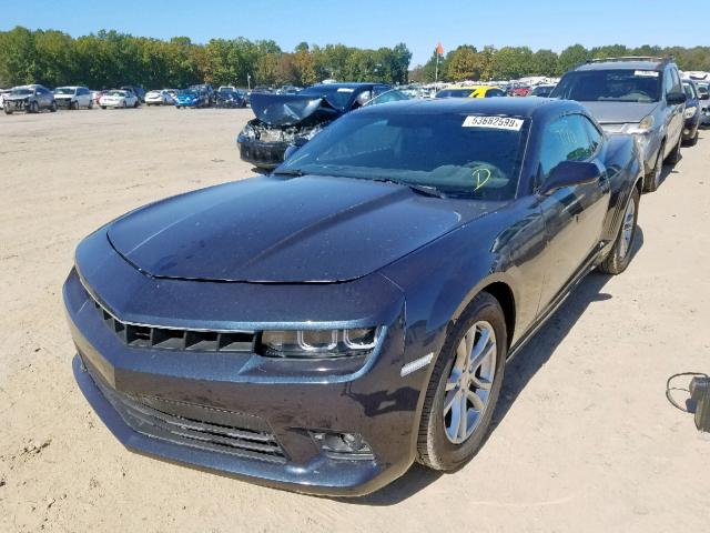 2G1FA1E32E9259272 - 2014 CHEVROLET CAMARO LS BLACK photo 2