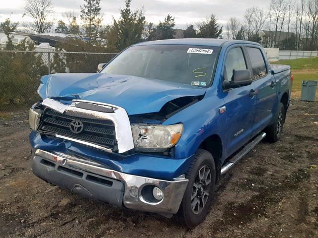 5TBDV54108S498124 - 2008 TOYOTA TUNDRA CRE BLUE photo 2