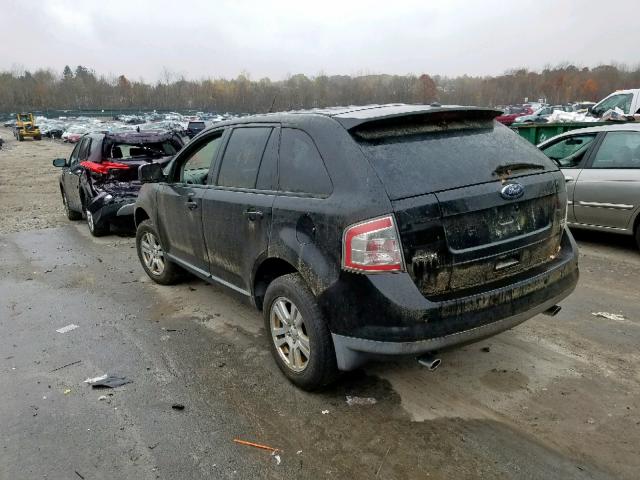 2FMDK48C98BA47101 - 2008 FORD EDGE SEL BLACK photo 3