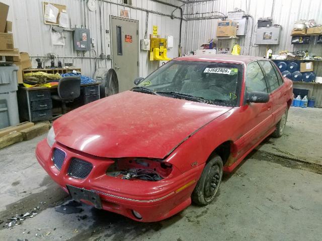 1G2NE52M9WM520997 - 1998 PONTIAC GRAND AM S RED photo 2