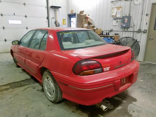 1G2NE52M9WM520997 - 1998 PONTIAC GRAND AM S RED photo 3