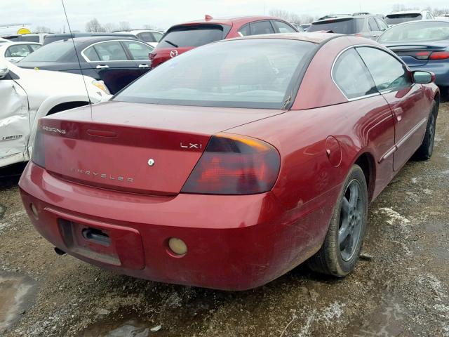 4C3AG52H72E056221 - 2002 CHRYSLER SEBRING LX RED photo 4