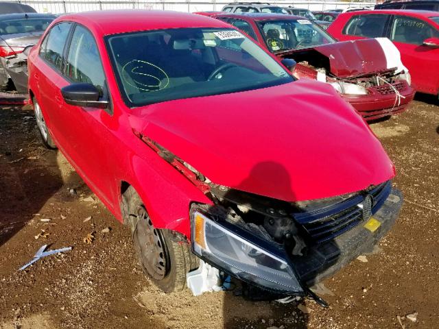 3VW2K7AJ6CM395870 - 2012 VOLKSWAGEN JETTA BASE 红色 照片 1