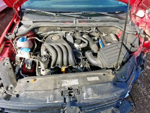 3VW2K7AJ6CM395870 - 2012 VOLKSWAGEN JETTA BASE 红色 照片 7