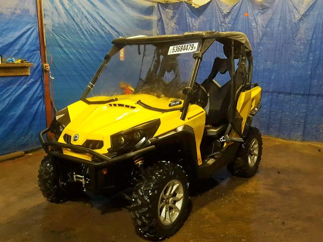 3JBKKAP20FJ003491 - 2015 CAN-AM COMMANDER YELLOW photo 2