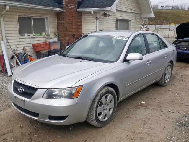 5NPET46C67H187781 - 2007 HYUNDAI SONATA GLS SILVER photo 2