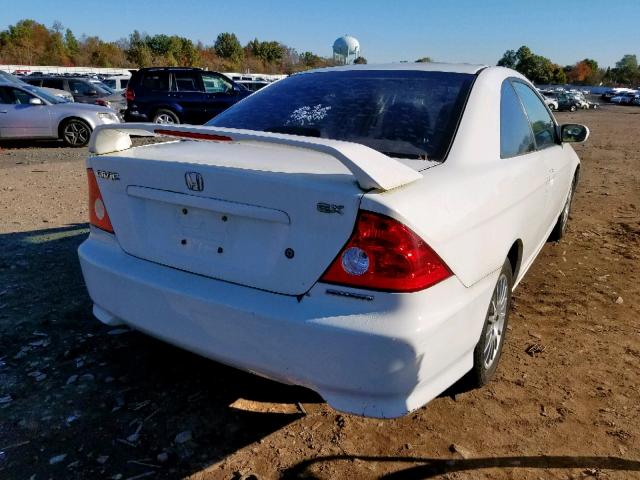 1HGEM22925L024602 - 2005 HONDA CIVIC EX WHITE photo 4