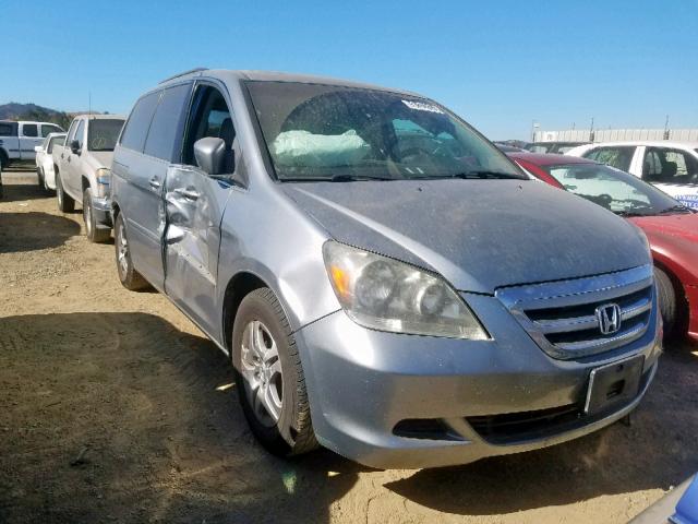 5FNRL38677B066176 - 2007 HONDA ODYSSEY EX SILVER photo 1