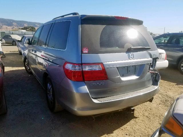 5FNRL38677B066176 - 2007 HONDA ODYSSEY EX SILVER photo 3