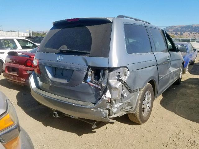 5FNRL38677B066176 - 2007 HONDA ODYSSEY EX SILVER photo 4