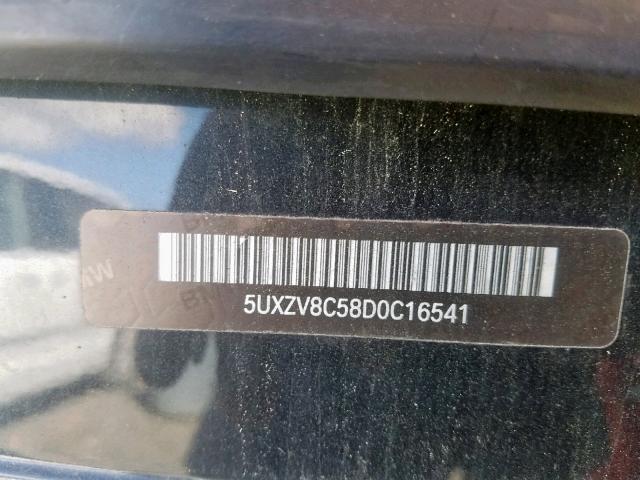 5UXZV8C58D0C16541 - 2013 BMW X5 XDRIVE5 შავი ფოტო 10