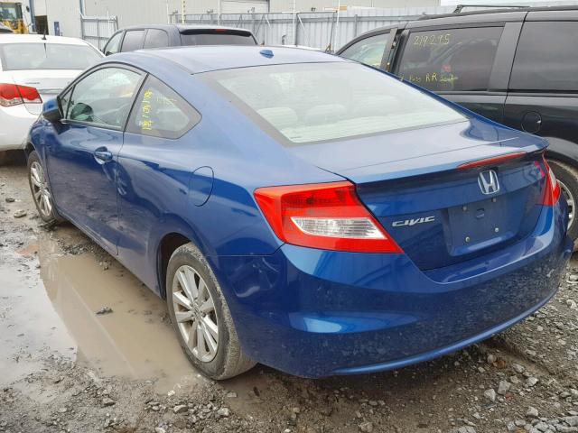 2HGFG3B92CH006029 - 2012 HONDA CIVIC EXL BLUE photo 3