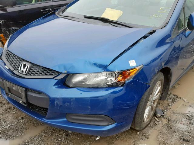 2HGFG3B92CH006029 - 2012 HONDA CIVIC EXL BLUE photo 9