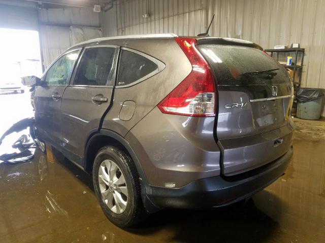 5J6RM4H7XCL073653 - 2012 HONDA CR-V EXL GRAY photo 3