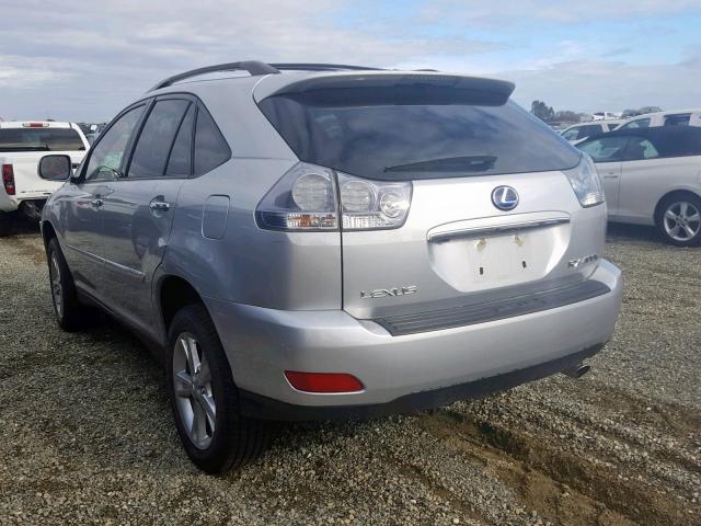 JTJHW31U782058267 - 2008 LEXUS RX 400H SILVER photo 3