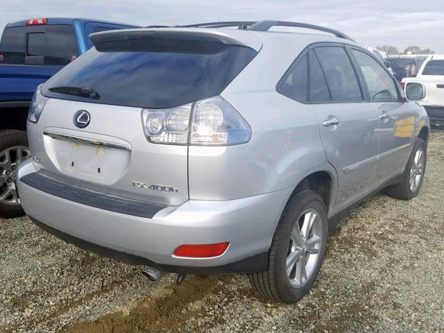 JTJHW31U782058267 - 2008 LEXUS RX 400H SILVER photo 4