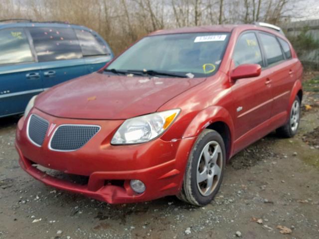 5Y2SL63815Z483683 - 2005 PONTIAC VIBE RED photo 2