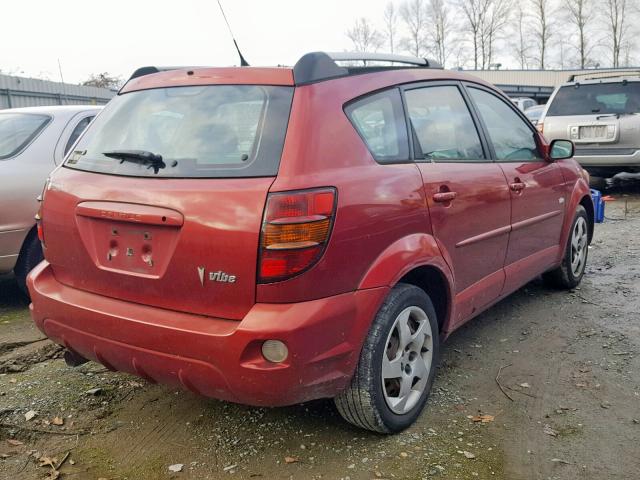 5Y2SL63815Z483683 - 2005 PONTIAC VIBE RED photo 4