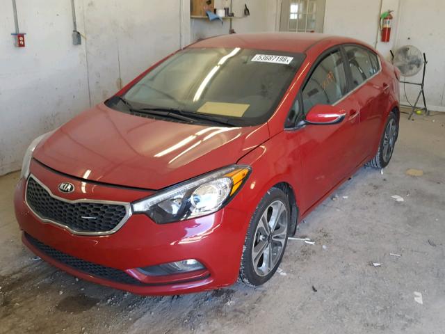 KNAFX4A83G5553088 - 2016 KIA FORTE EX RED photo 2