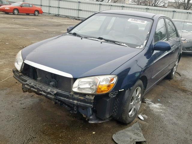 KNAFE121175464982 - 2007 KIA SPECTRA EX BLUE photo 2