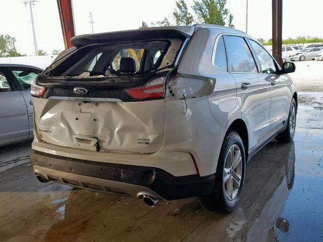 2FMPK4J9XKBC40330 - 2019 FORD EDGE SEL WHITE photo 4