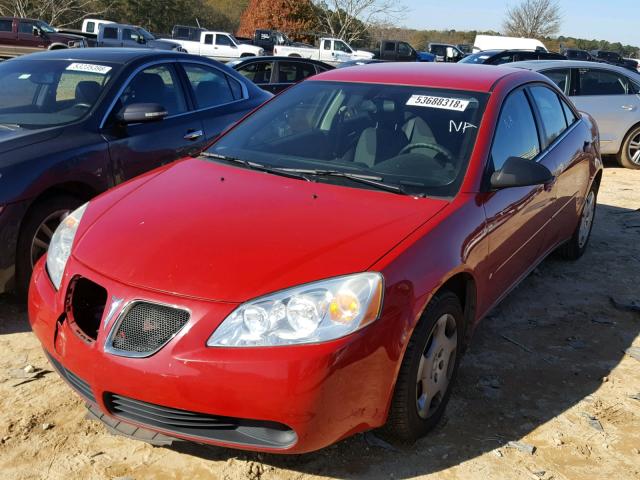 1G2ZF58B674109627 - 2007 PONTIAC G6 VALUE L RED photo 2