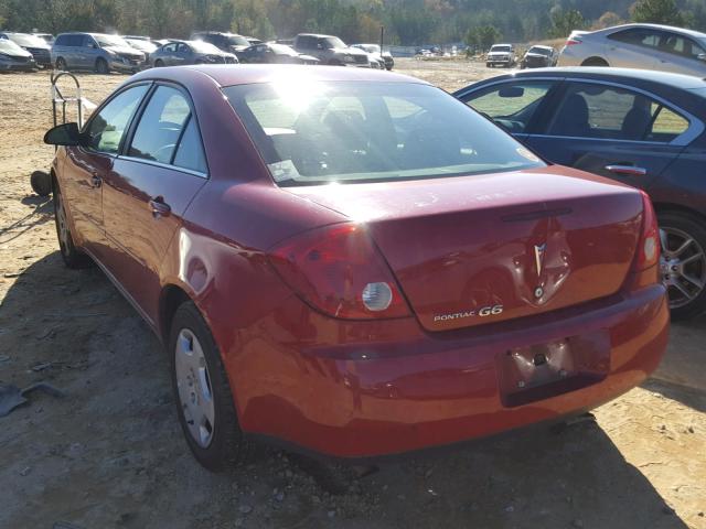 1G2ZF58B674109627 - 2007 PONTIAC G6 VALUE L RED photo 3