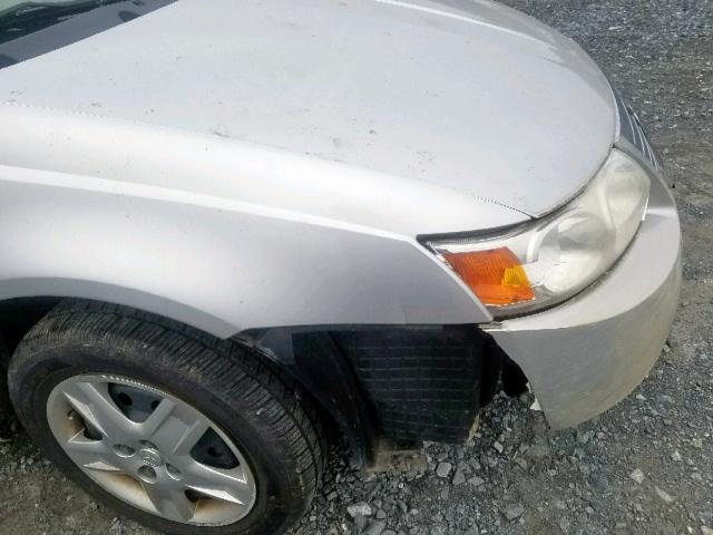 1G8AJ55F57Z126334 - 2007 SATURN ION LEVEL SILVER photo 9