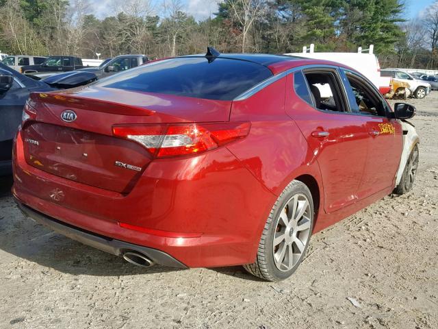 5XXGR4A66CG084682 - 2012 KIA OPTIMA SX RED photo 4