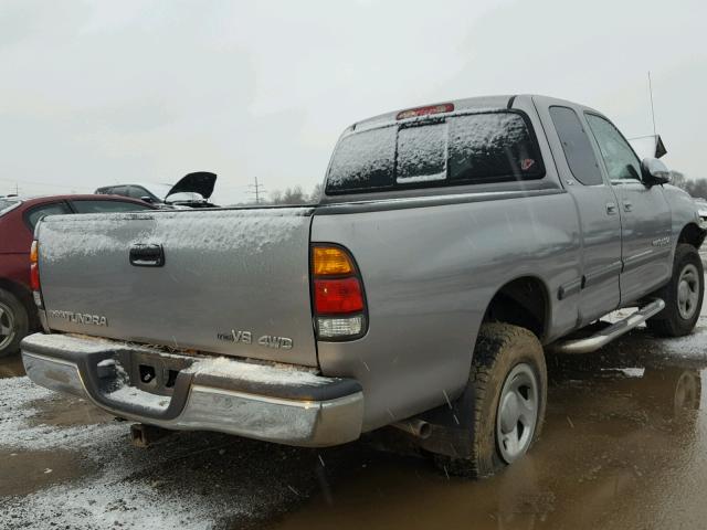 5TBBT441X2S273787 - 2002 TOYOTA TUNDRA ACC SILVER photo 4