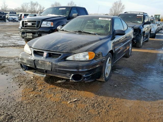 1G2NW12E02C262481 - 2002 PONTIAC GRAND AM G BLACK photo 2