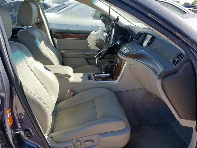 JNKCY01E89M801084 - 2009 INFINITI M35 BASE GRAY photo 5