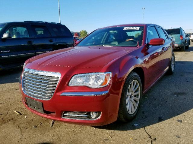 2C3CCAAG8EH309566 - 2014 CHRYSLER 300 MAROON photo 2