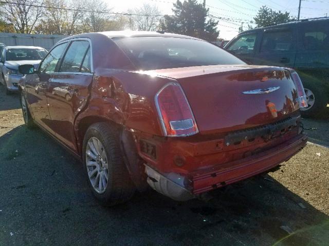 2C3CCAAG8EH309566 - 2014 CHRYSLER 300 MAROON photo 3