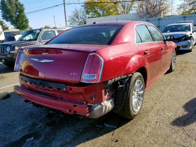 2C3CCAAG8EH309566 - 2014 CHRYSLER 300 MAROON photo 4