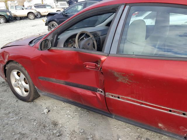 1FAFP55U01A193427 - 2001 FORD TAURUS SES RED photo 9