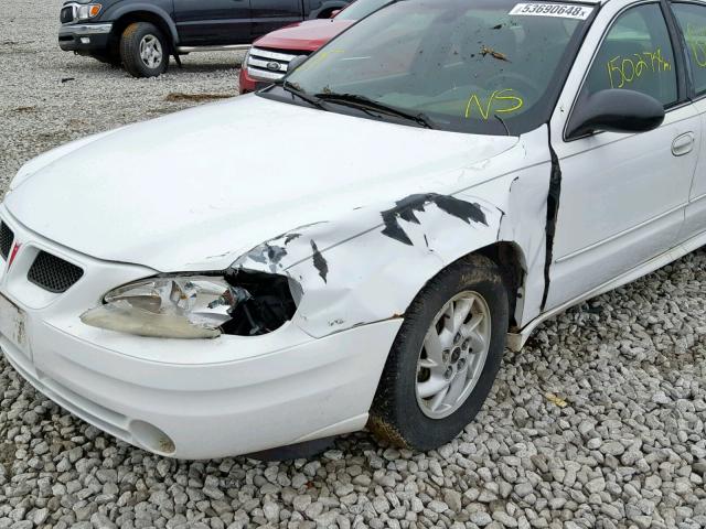 1G2NF52E43M548160 - 2003 PONTIAC GRAND AM S WHITE photo 9