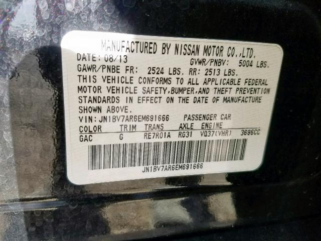 JN1BV7AR6EM691666 - 2014 INFINITI Q50 BASE PURPLE photo 10