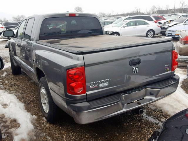 1D7HE48P07S215170 - 2007 DODGE DAKOTA QUA GRAY photo 3