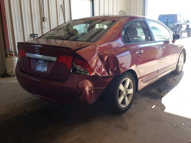 2HGFA16659H349898 - 2009 HONDA CIVIC RED photo 4