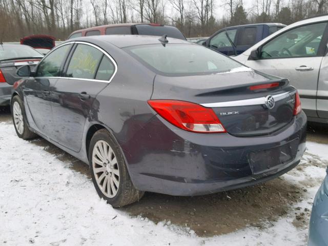 W04GN5EC6B1092058 - 2011 BUICK REGAL GRAY photo 3