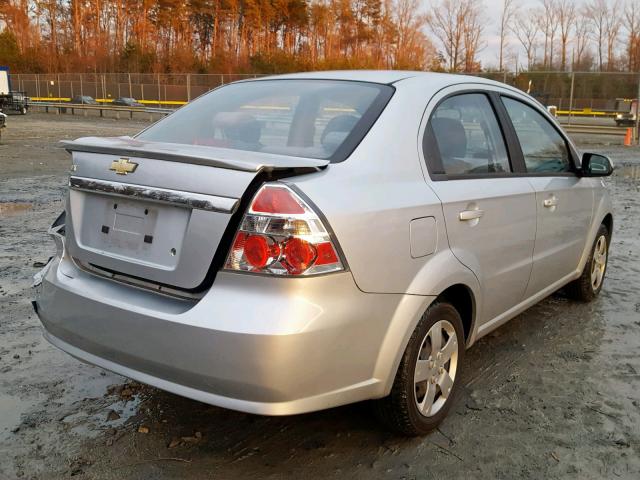 KL1TD5DE688151086 - 2011 CHEVROLET AVEO LS SILVER photo 4