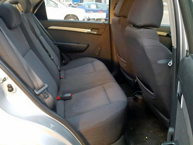 KL1TD5DE688151086 - 2011 CHEVROLET AVEO LS SILVER photo 6