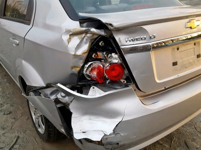 KL1TD5DE688151086 - 2011 CHEVROLET AVEO LS SILVER photo 9