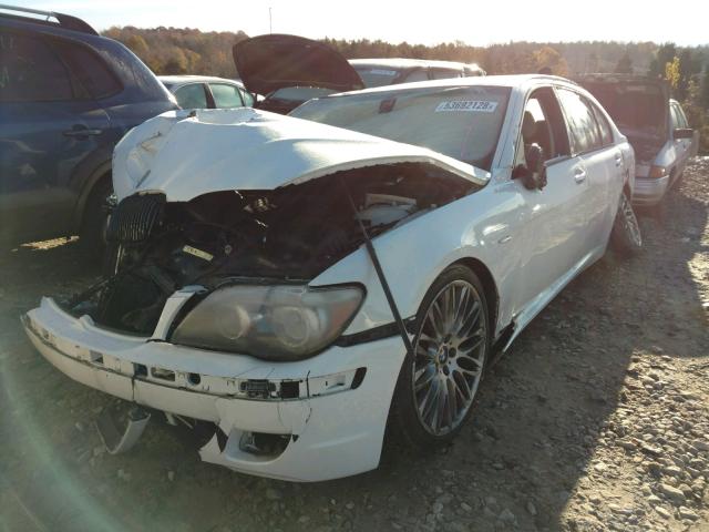 WBAHN83577DT68220 - 2007 BMW 750 WHITE photo 2