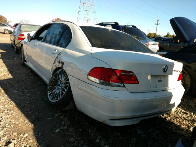 WBAHN83577DT68220 - 2007 BMW 750 WHITE photo 3