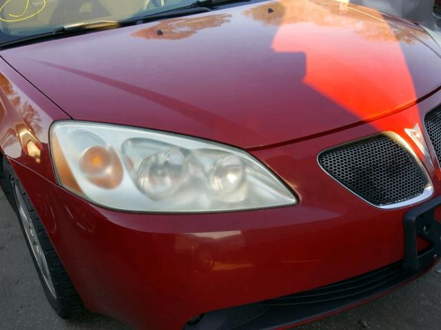 1G2ZH558464145298 - 2006 PONTIAC G6 GT RED photo 9